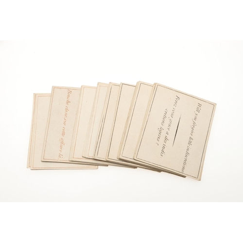 76 - ANON. Games, c. 1800-1840. Anon. Games. A group of 31 captioned cards, divided into two suites, 16 p... 