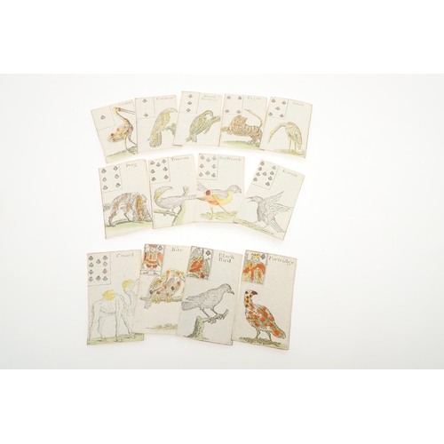 76 - ANON. Games, c. 1800-1840. Anon. Games. A group of 31 captioned cards, divided into two suites, 16 p... 