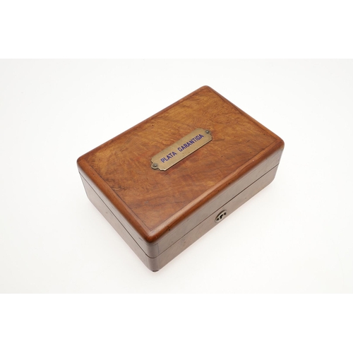 182 - A LATE 19TH/ EARLY 20TH CENTURY MUSICAL CASED SET OF GERMAN SILVER GENTLEMAN'S ACCOUTREMENTS. compri... 