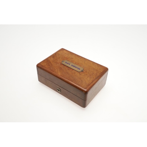 182 - A LATE 19TH/ EARLY 20TH CENTURY MUSICAL CASED SET OF GERMAN SILVER GENTLEMAN'S ACCOUTREMENTS. compri... 