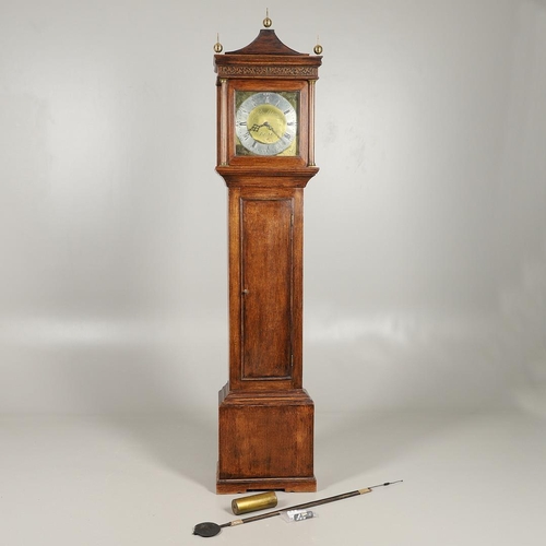 440 - A LATE 18TH CENTURY OAK LONGCASE CLOCK. the 11