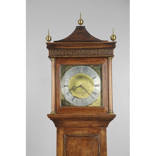 440 - A LATE 18TH CENTURY OAK LONGCASE CLOCK. the 11