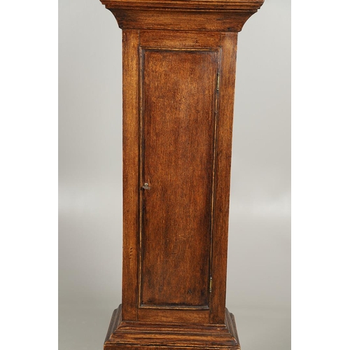 440 - A LATE 18TH CENTURY OAK LONGCASE CLOCK. the 11