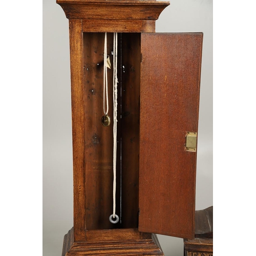 440 - A LATE 18TH CENTURY OAK LONGCASE CLOCK. the 11