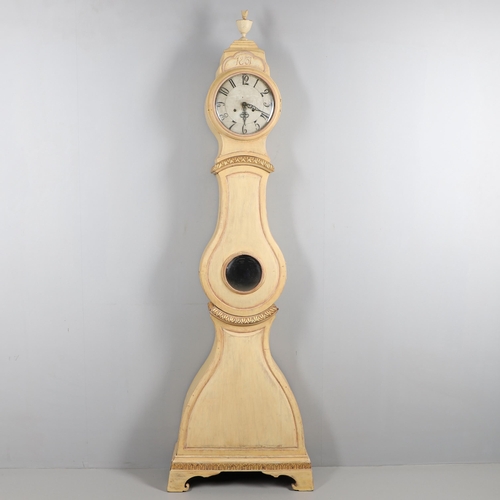 442 - A 19TH CENTURY FINNISH 'COMTOISE' CLOCK, ÃSTROBOTHNIA REGION. the 12