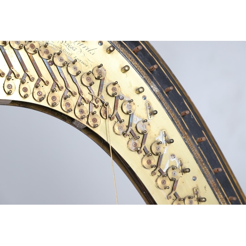 467 - AN EBONISED AND GILTWOOD 'GRECIAN' HARP BY SEBASTIAN ERARDS. 19th century, the gilded Corinthian col... 