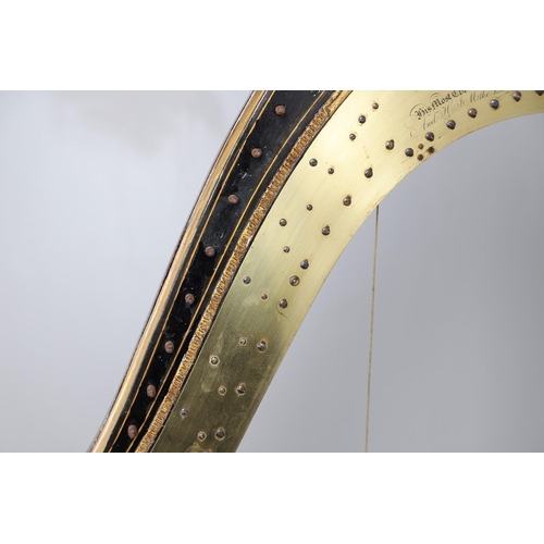 467 - AN EBONISED AND GILTWOOD 'GRECIAN' HARP BY SEBASTIAN ERARDS. 19th century, the gilded Corinthian col... 