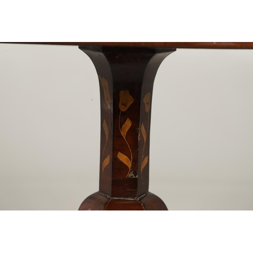 480 - AN UNUSUAL DUTCH MAHOGANY MARQUETRY SOFA TABLE. late 19th century, with all over floral inlay to rou... 