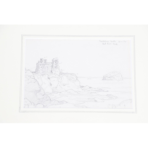 355 - LEONARD RUSSELL SQUIRRELL, RWS (1893-1979). NORTH BERWICK;EDINBURGH FROM CALTON HILL; DIRLETON CASTL... 
