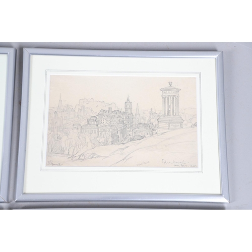 355 - LEONARD RUSSELL SQUIRRELL, RWS (1893-1979). NORTH BERWICK;EDINBURGH FROM CALTON HILL; DIRLETON CASTL... 