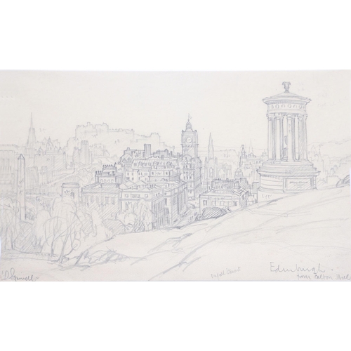 355 - LEONARD RUSSELL SQUIRRELL, RWS (1893-1979). NORTH BERWICK;EDINBURGH FROM CALTON HILL; DIRLETON CASTL... 