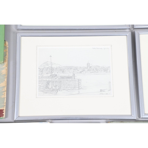 355 - LEONARD RUSSELL SQUIRRELL, RWS (1893-1979). NORTH BERWICK;EDINBURGH FROM CALTON HILL; DIRLETON CASTL... 