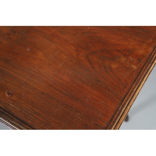 499 - A WILLIAM AND MARY STYLE WALNUT SIDE TABLE. with foliate penwork panels panels set to the single dra... 