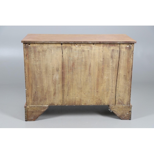 502 - A 19TH CENTURY BIRD'S EYE MAPLE CHEST OF DRAWERS. Circa 1880, fitted three long drawers with lions m... 