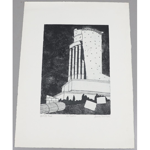 421 - JULIAN TREVELYAN, RA (1910-1988). LA TURBIE (Turner 301). (d) Etching with aquatint, 1973, printed b... 