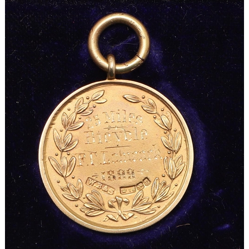 552 - LARGE COLLECTION OF EARLY CYCLING GOLD & SILVER MEDALS, & EPHEMERA - FREDERICK LOWCOCK. A large and ... 