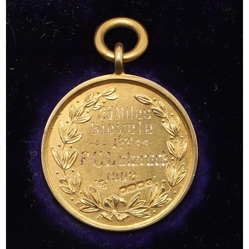 552 - LARGE COLLECTION OF EARLY CYCLING GOLD & SILVER MEDALS, & EPHEMERA - FREDERICK LOWCOCK. A large and ... 