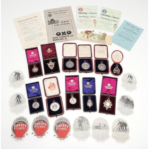 552 - LARGE COLLECTION OF EARLY CYCLING GOLD & SILVER MEDALS, & EPHEMERA - FREDERICK LOWCOCK. A large and ... 