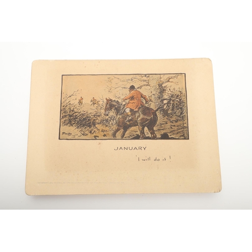 578 - SNAFFLES - SET OF SPORTING ANECDOTES OF THE YEAR. An unsual set of calendar prints, with one for eac... 