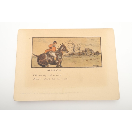 578 - SNAFFLES - SET OF SPORTING ANECDOTES OF THE YEAR. An unsual set of calendar prints, with one for eac... 