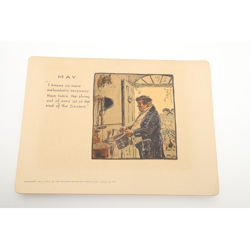 578 - SNAFFLES - SET OF SPORTING ANECDOTES OF THE YEAR. An unsual set of calendar prints, with one for eac... 