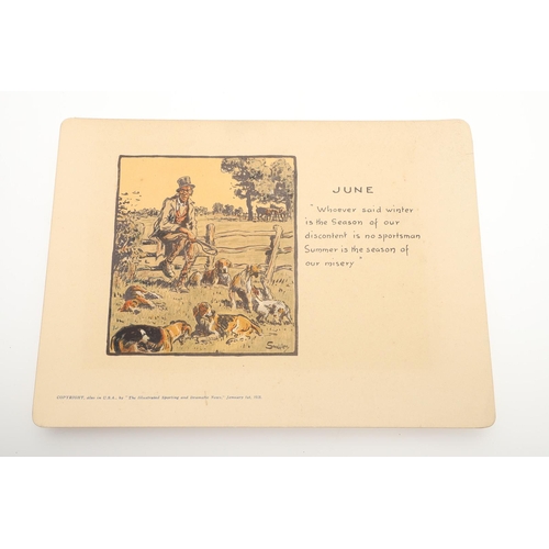 578 - SNAFFLES - SET OF SPORTING ANECDOTES OF THE YEAR. An unsual set of calendar prints, with one for eac... 
