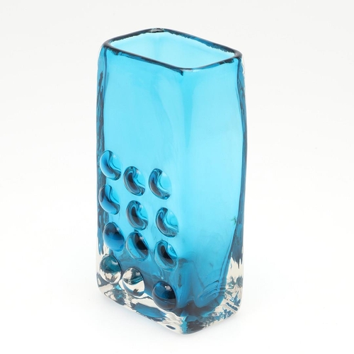 654 - WHITEFRIARS GLASS 'MOBILE PHONE' VASE. Designed by Geoffrey Baxter for Whitefriars, in the Kingfishe... 