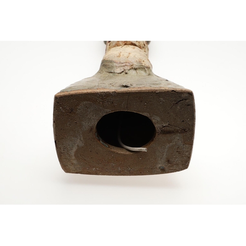 657 - BERNARD ROOKE (B1938) - LARGE STUDIO POTTERY 'TOTEM' LAMP. A large 'totem' shaped stoneware pottery ... 