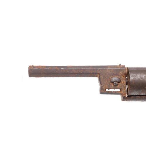 1 - A HARVEY'S PATENT PERCUSSION REVOLVER, FIRST MODEL, NUMBER 3675. With a 13.5 cm octagonal barrel eng... 