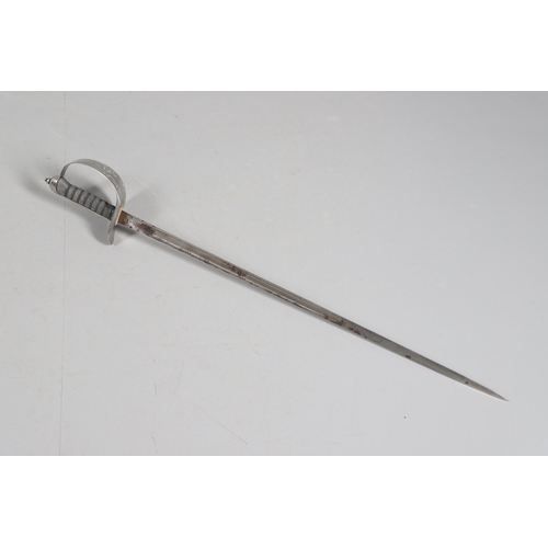 102 - AN 1897 PATTERN GEORGE V INFANTRY OFFICER'S SWORD. With an 83 cm tapering pointed blade with partial... 