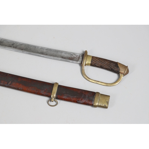 105 - A FIRST WORLD WAR RUSSIAN 1881 PATTERN CAVALRY TROOPER'S SWORD AND SCABBARD. With an unusually long ... 