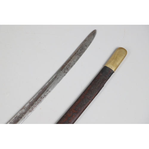 105 - A FIRST WORLD WAR RUSSIAN 1881 PATTERN CAVALRY TROOPER'S SWORD AND SCABBARD. With an unusually long ... 