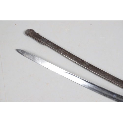 106 - A FIRST WORLD WAR TURKISH CAVALRY OFFICER'S SABRE AND SCABBARD. With an 86 cm curved, pointed, singl... 