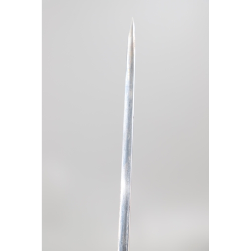 110 - A WILKINSON COURT SWORD HAVING BELONGED TO THE HIGH SHERIFF OF WARWICKSHIRE. With a 79 cm three edge... 