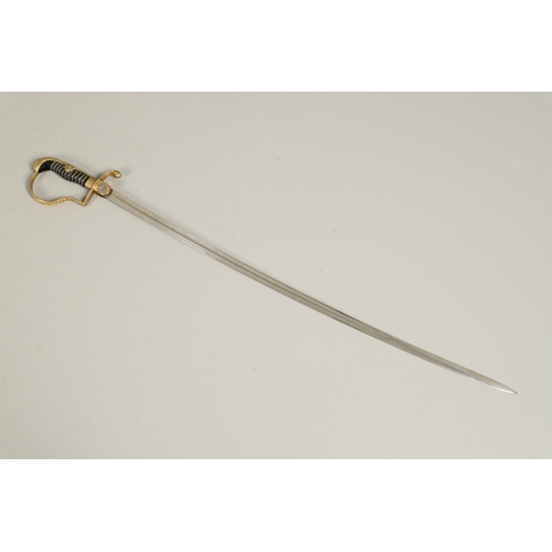 111 - A SECOND WORLD WAR GERMAN ARMY OFFICER'S SWORD MODEL 29A BY WKC. With a slightly curved 81cm blade w... 