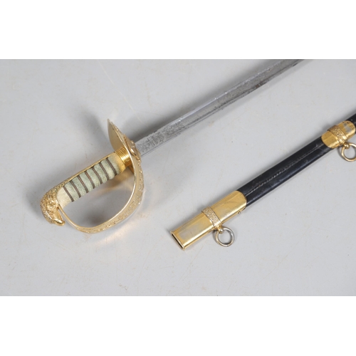 113 - AN ELIZABETH II RAF OFFICER'S SWORD AND SCABBARD BY WILKINSON OF LONDON. With a 82 cm tapering, poin... 