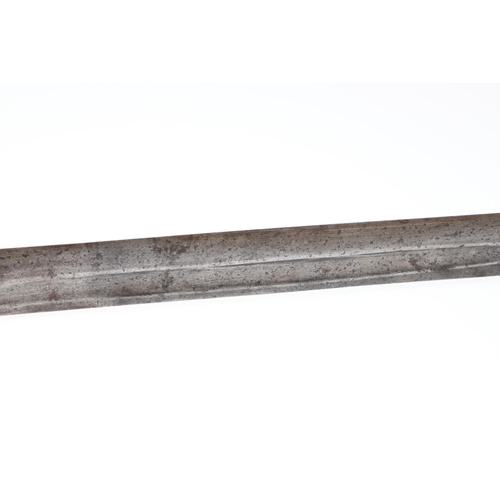 125 - A BRITISH NAPOLEONIC PERIOD VOLUNTEER'S SOCKET SWORD BAYONET. With a 50 cm broad, single edged, poin... 