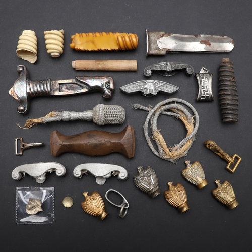 185 - AN INTERESTING AND USEFUL COLLECTION OF SECOND WORLD WAR GERMAN DAGGER PARTS. An interesting collect... 