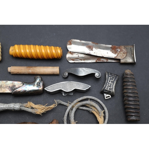 185 - AN INTERESTING AND USEFUL COLLECTION OF SECOND WORLD WAR GERMAN DAGGER PARTS. An interesting collect... 