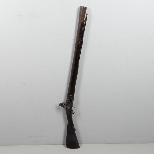 20 - A FLINTLOCK MUSKETOON BY GRIFFIN OF LONDON. A Musketoon with a 76cm flared barrel marked with a star... 