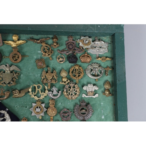 223 - A COLLECTION OF MILITARY CAP BADGES AND OTHER INSIGNIA. A collection of approximately 80 cap and oth... 