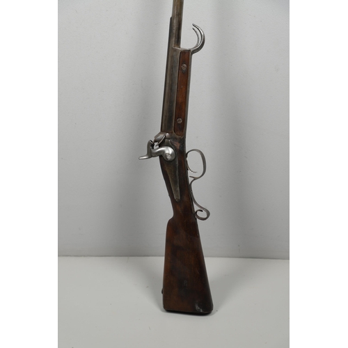 23 - AN UNUSUAL BASTIN FRERES BREECH LOADING RIFLE. A French Military percussion firing breech loading ri... 