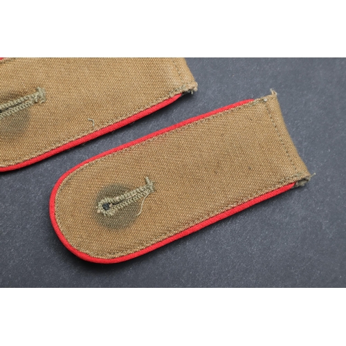 231 - A PAIR OF SECOND WORLD WAR GERMAN AFRIKAKORPS ARTILLERY SHOULDER STRAPS. A pair of Army Afrikakorps ... 