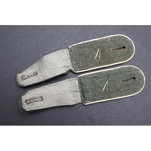 237 - A PAIR OF SECOND WORLD WAR GERMAN M.1943 PATTERN INFANTRY SHOULDER STRAPS. A pair of Infantry NCO's ... 