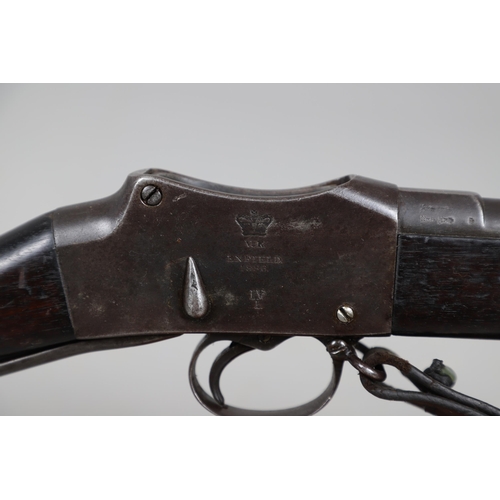 24 - AN ENFIELD MARTINI HENRY MARK IV MILITARY RIFLE. With an 82 cm rifled barrel, 11.05 mm at the muzzle... 