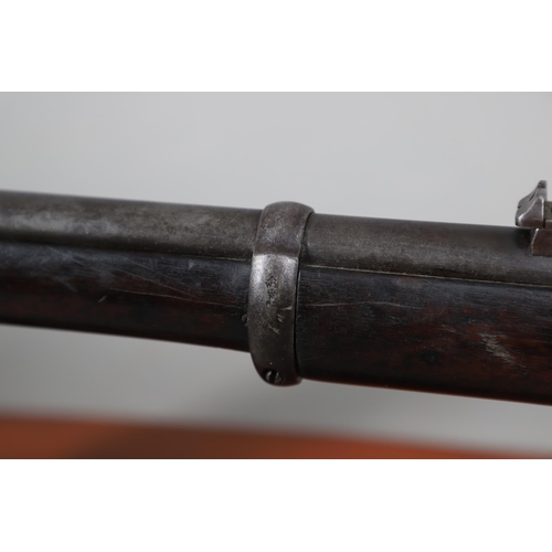 24 - AN ENFIELD MARTINI HENRY MARK IV MILITARY RIFLE. With an 82 cm rifled barrel, 11.05 mm at the muzzle... 