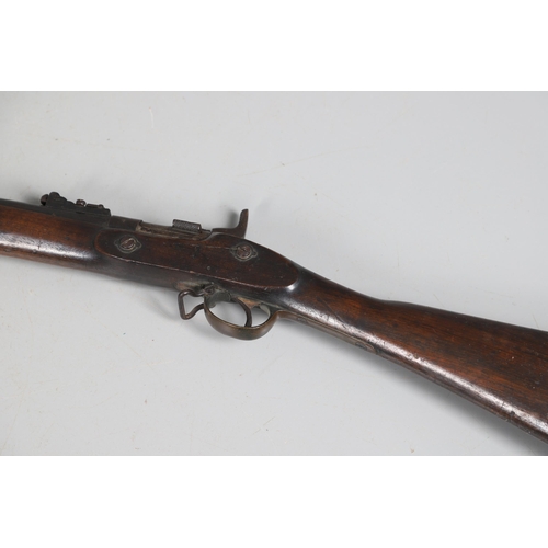 29 - A VICTORIAN SNIDER RIFLE. A Snider two-band service rifle with a 75 cm barrel with rising adjustable... 