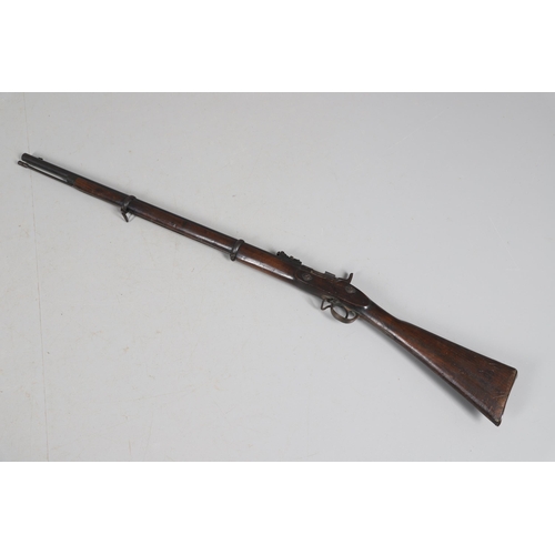 29 - A VICTORIAN SNIDER RIFLE. A Snider two-band service rifle with a 75 cm barrel with rising adjustable... 