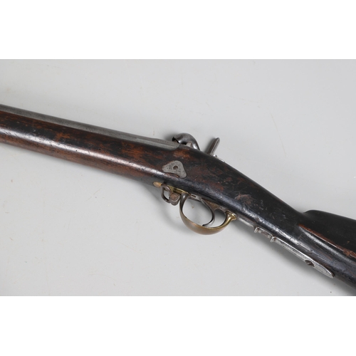 31 - A RUSSIAN 1845 PATTERN PERCUSSION MUSKET DATED 1853. With a 108cm tapering round barrel with various... 