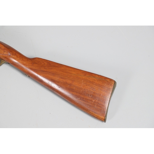 34 - AN 1856 PATTERN PERCUSSION FIRING RIFLE. With a 90 cm barrel with two band fixings, indistict  stamp... 